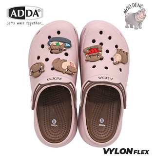 (ลูกค้าใหม่ราคา 1บาท)🍎ADDA รองเท้าลำลอง 🍎สำหรับผู้หญิง พร้อมตัวติดรองเท้าน้องหมูเด้ง(ลิขสิทธิ์แท้) รุ่น 59G04 (ไซส์ 4-7)