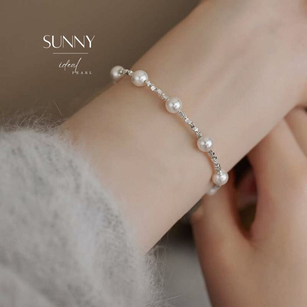 iDEAL สร้อยข้อมือมุก Sunny กําไลไข่มุก กําไลข้อมือมุก สร้อยข้อมือเงิน สร้อยข้อมือมุก กำไลแฟชั่น