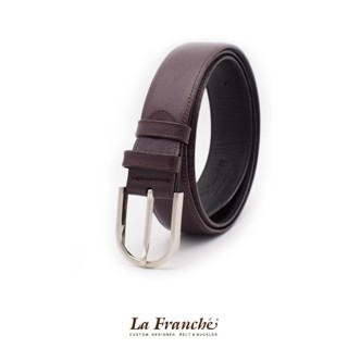 𝗟𝗮 𝗙𝗿𝗮𝗻𝗰𝗵𝗲 - 𝗙𝗼𝗿𝗺𝗮𝗹 𝗕𝗲𝗹𝘁𝘀 เข็มขัดหนังวัวแท้ สีน้ำตาลแดง พร้อ…