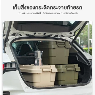 SkyWing พร้อมส่ง กล่องตั้งแคมป์ กล่องอเนคประสงค์ 50-70L กล่องพับได้พร้อมฝาไม้ ความจุขนาดใหญ่ ออกแบบด้ามจับให้พกพาสะดวก