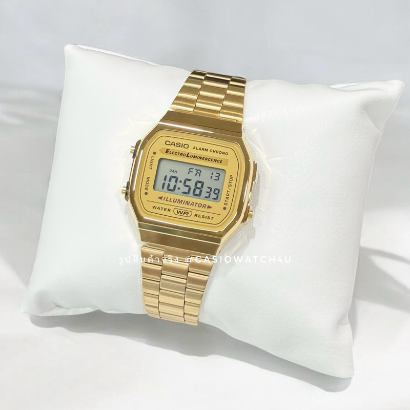 CASIO นาฬิกาข้อมือดิจิตอล ของแท้ เครื่องศูนย์ CMG รุ่น A168WG-9W / A168 ประกัน CMG 1 ปีเต็ม