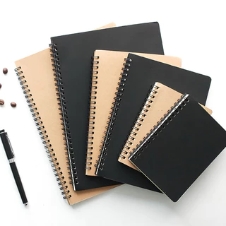 <พร้อมส่ง> สมุดสันห่วง ปกคราฟท์ 120หน้า Craft Cover Notebook A6, A5, B5 กระดาษถนอมสายตา สมุดจด เครื่องเขียน สมุดโน๊ต