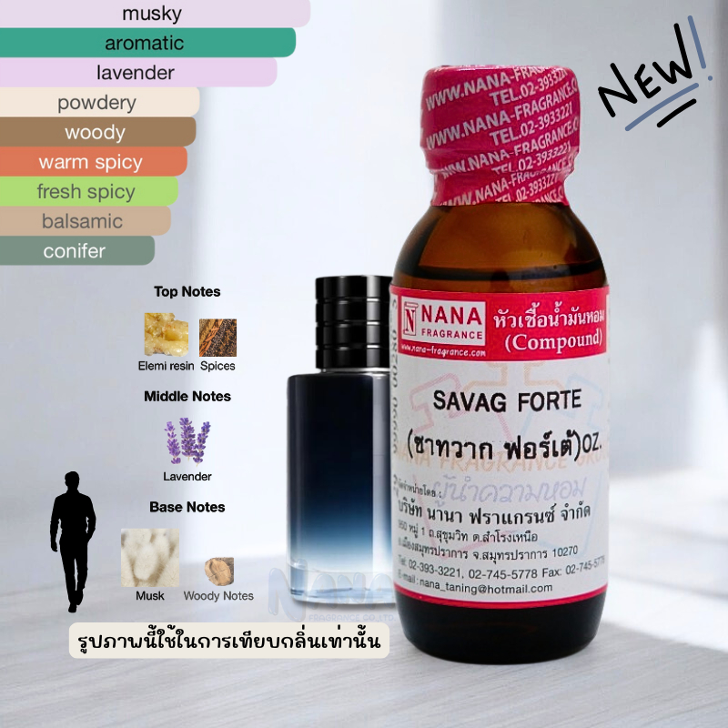 หัวเชื้อน้ำหอม 100% กลิ่นซาทวาก ฟอร์เต้(SAVAG FORTE)
