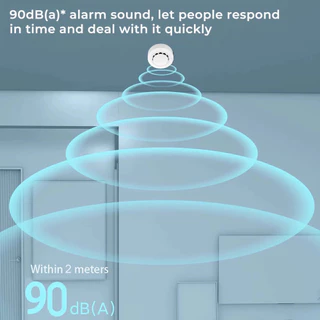Smoke Alarm Detector เครื่องตรวจจับควันไฟใช้แบตเตอรี่แบบพกพาเซ็นเซอร์เตือนภัยอิสระบ้าน สำนักงานฯลฯ