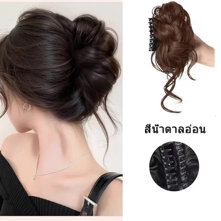 🔥กิ๊บมวยผมลอนยุ่งๆ สไตล์เกาหลี ลอนยุ่งๆ ลอนดังโงะ แฮร์พีชผมลอน กิ๊บมวยผม มวยผมเจ้าสาว กิ๊บดังโงะ ผมลอนยุ่ง น้ำหนักเบา