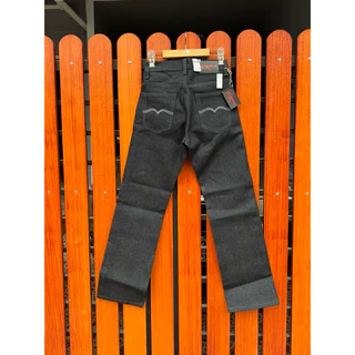 กางเกงยีนส์ขากระบอกHirock ผ้าดิบ 16 Oz แถมป้าย+ตะขอ ป้ายสีแดง เน้นปั้นเฟด