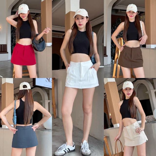 มาใหม่จ้า‍…กระโปรงกางเกง2จีบซิบหน้า ยาว12.5-13” ผ้าออดี้🎖️🧑🏻‍🎄🎀