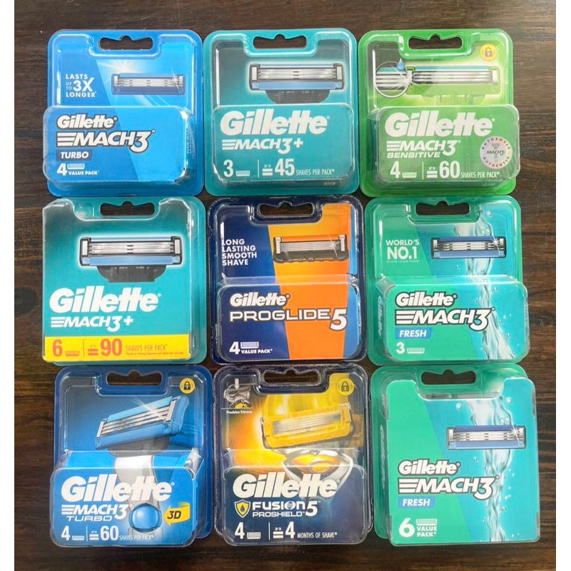 Gillette ยิลเลตต์ มัคทรี เทอโบ Mach3 Torbo มีดโกน 1 ด้าม พร้อมใบมีด 2 ชิ้น