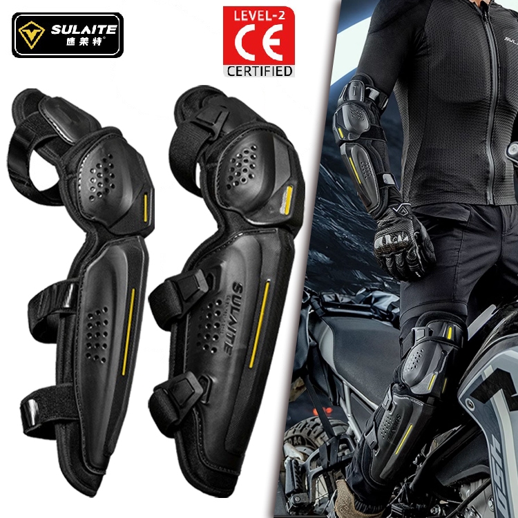 SULAITE สนับเข่าและศอกมอเตอร์ไซค์ มาตรฐาน CE2 วัสดุ PP+EVA ใส่ง่ายใน3วินาที รุ่น