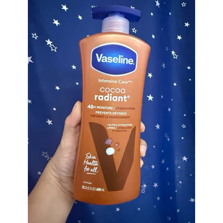 ❤️ไม่แท้คืนเงิน❤️ Vaseline Jelly Intensive Care Cocoa Radiant with Pure Coco Butter Body Lotion