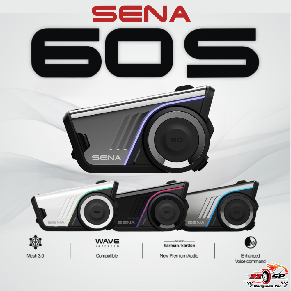 บลูทูธติดหมวกกันน็อค SENA 60S HARMAN KARDON ประกัน 3 ปีเต็ม!! ของแท้!! ส่งไว!!