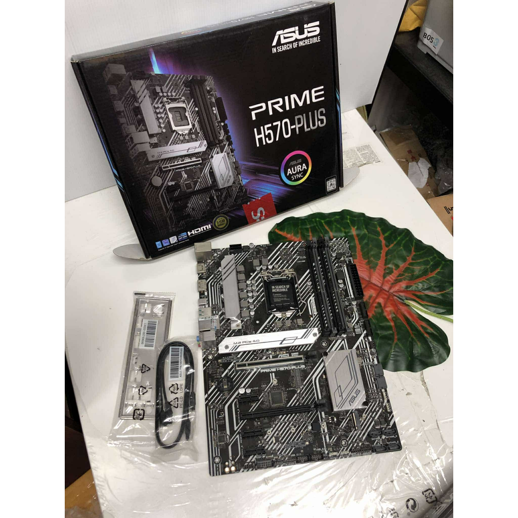 MAINBOARD 1200 gen10-11 ASUS PRIME H570-PLUS มีกล่อง มีฝาหลัง ใช้งานปกติ ประกันร้านw