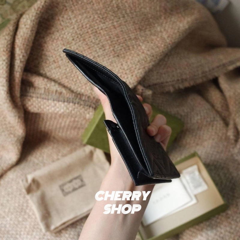 🍒Gucci GG Marmont wallet ผู้หญิง กระเป๋าสตางค์ berry print wallet กระเป๋าสตางค์ผู้หญิงกุชชี่