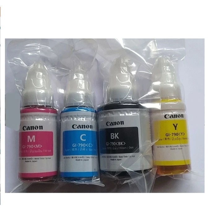 Canon GI-790 หมึกแท้​(No Box)​ ของแท้ 100% **ไม่มีกล่อง** 1ชุด BK/C/M/Y​（เปิดบิลเงินสดได้）