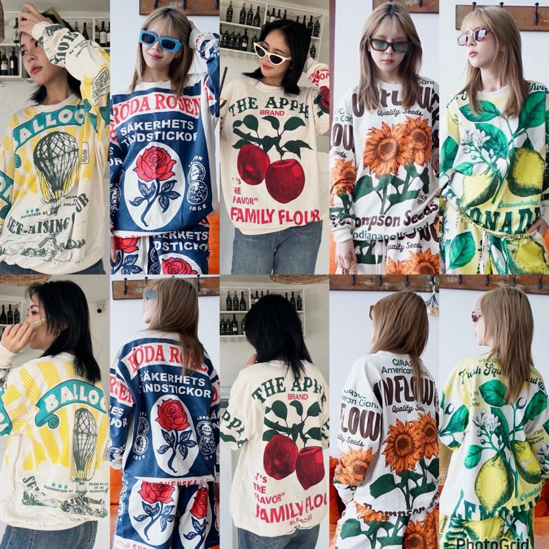 📌ทักก่อนสั่ง📌เสื้อยืด สเวตเตอร์ sweater อก46“ ผ้าคอตตอน100% MTD