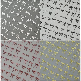K2.สติ๊กเกอร์โบว์แบบบาง (อ่านก่อนสั่ง) เส้นเล็ก แบรนด์ AHA และ Nail Decal แบบมีกาวในตัวลอกแปะได้ค่ะ
