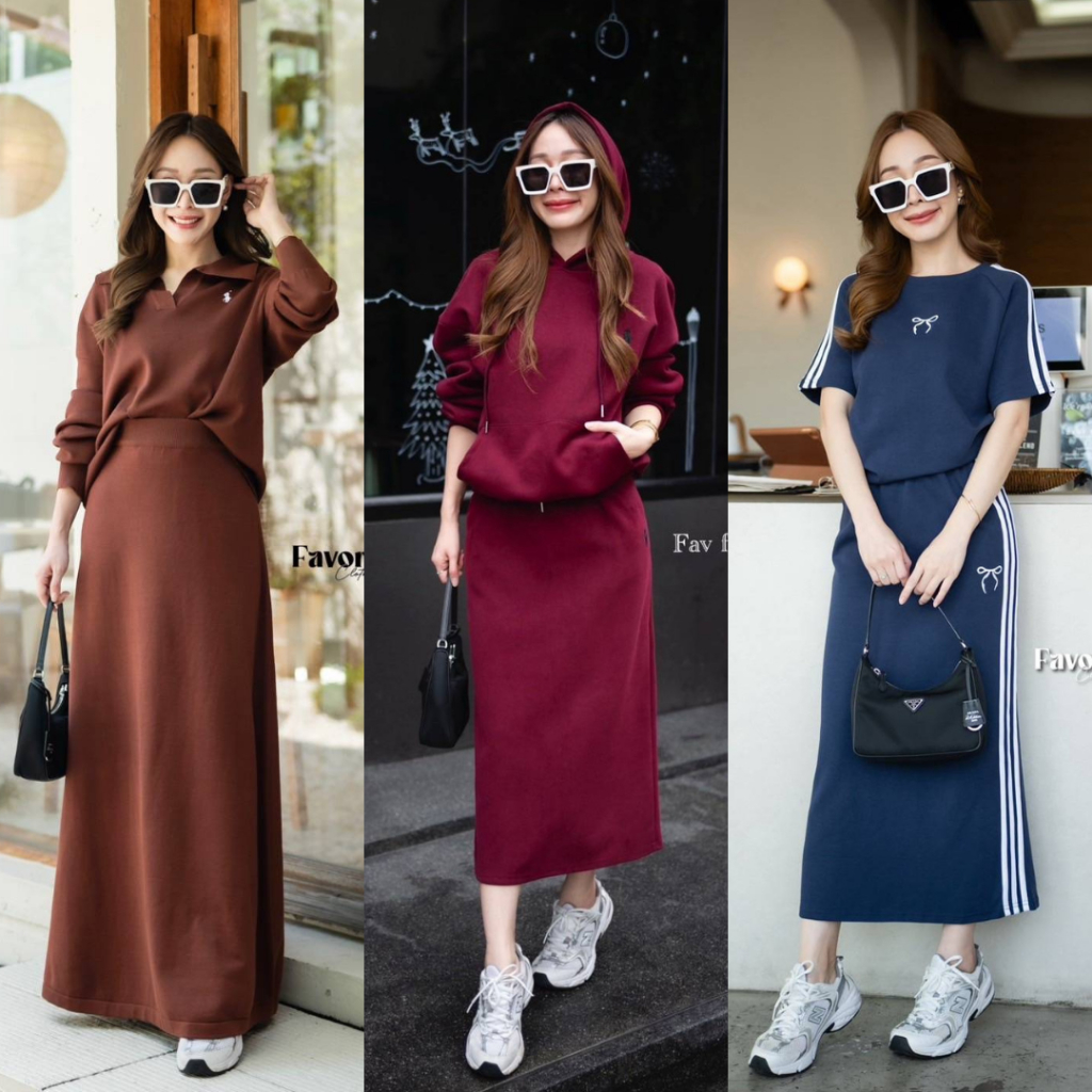 Favorite Set เสื้อ+ กระโปรง (FA24C) T-Shirtnista