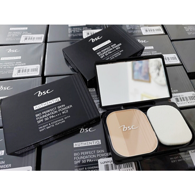 แพคเกจใหม่ Bsc Authentiq Bio Perfect Skin Foundation Powder SPF50pa++++