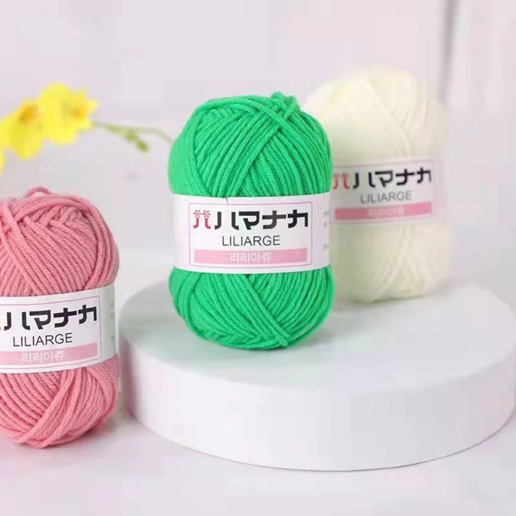 ไหมพรมคอตตอนนม 4ply 25g thumbnail 4