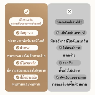 กล่องเก็บเสื้อผ้า โปร่งใส พับได้ มีที่จับ มีโครงเหล็ก กล่องจัดเก็บผ้าในตู้ เก็บเสื้อผ้า กางเกง ถุงเท้า เสื้อชั้นใน
