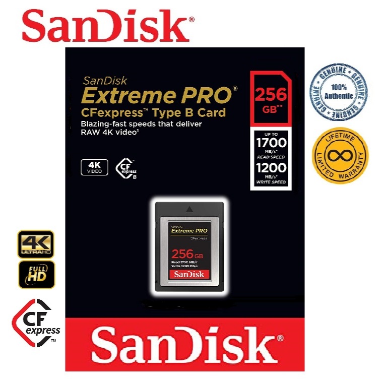 SanDisk 256GB Extreme Pro CFexpress