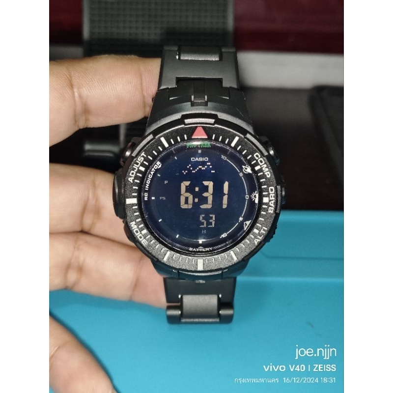 casio protrek prw3000 มือสอง มีสายแต่งและสายเดิมให้ไปทั้งสองแบบ