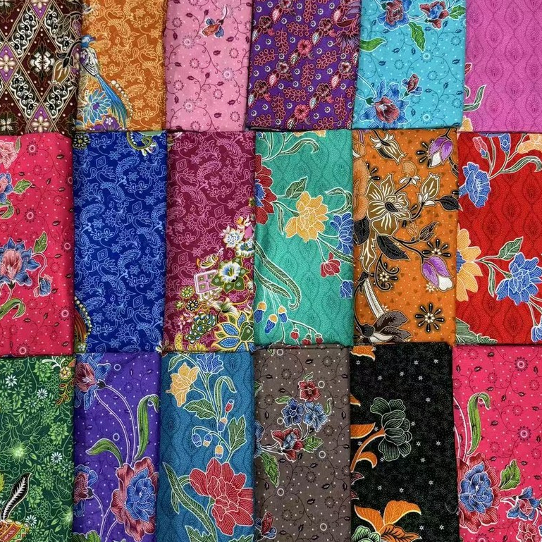 （โรงงานจัดส่ง）ผ้าถุง ปาเต๊ะ บาติก batik sarong กว้าง 2 ม. ยาว 1.15 ม. ไม่ลื่น เย็บเรียบร้อย ซับน้ำดี สีไม่ตก