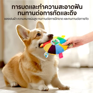 yoyopet : ของเล่นหมา ของเล่น จานร่อน ของเล่นสัตว์เลี้ยง มีกระดิ่ง มีเสียง สายรุ้ง สีสันสดใส