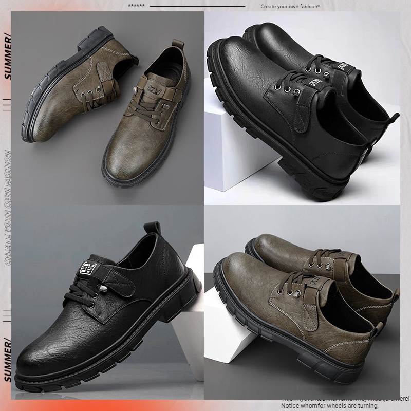 Tnicoo  นิวคอลเลคชั่นเข้าใหม่ รองเท้าแฟชั่นลำลองผู้ชาย งานสไตล์ Derby Shoes ให้ลุคดูภาพทางมีความเป็นทางการ สามารถใส่ออ