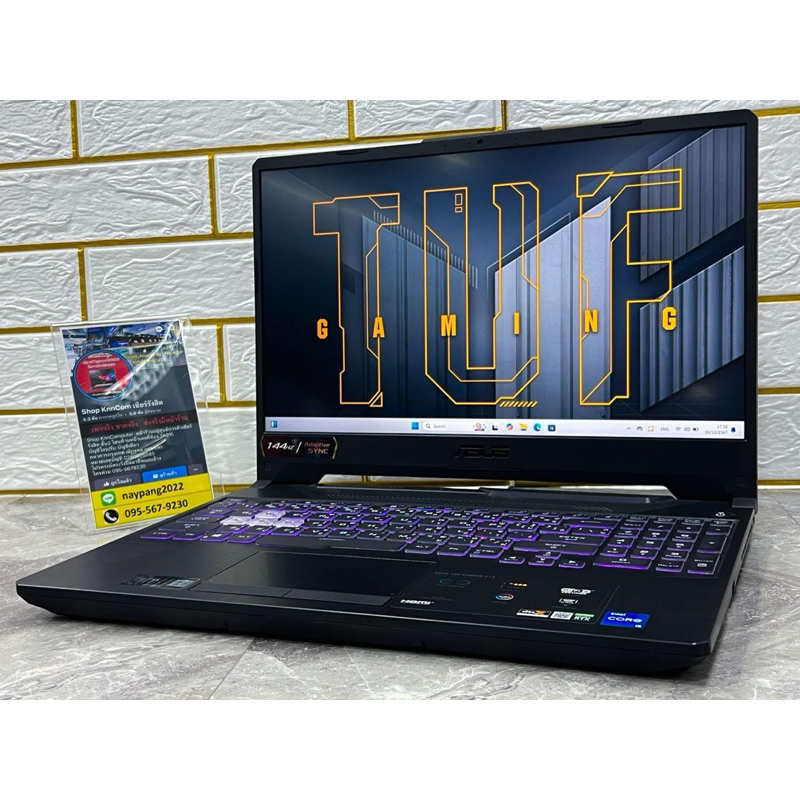 Asus TUF Gaming F15 FX506HCB มือสองประกันร้าน 3 เดือน RTX 3050 4GB Ram 16 GB