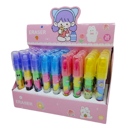 🔥แพ็ค 36 ชิ้น (006) สุ่มลายแพ็คเก็จ🔥 ยางลบต่อไส้แฟนซีลายการ์ตูน ยางลบดินสอเปลี่ยนไส้  น่ารัก สีสวยน่าใช้