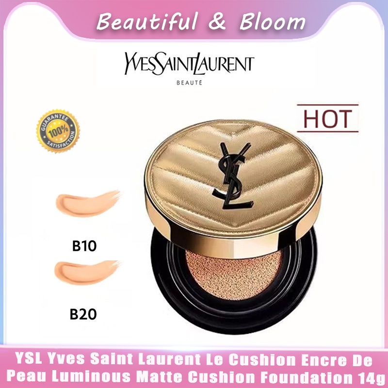 ysl Yves Saint Laurent Le Cushion Encre De Peau Luminous Matte Cushion Foundation 14g #B10 #B20 SPF50+