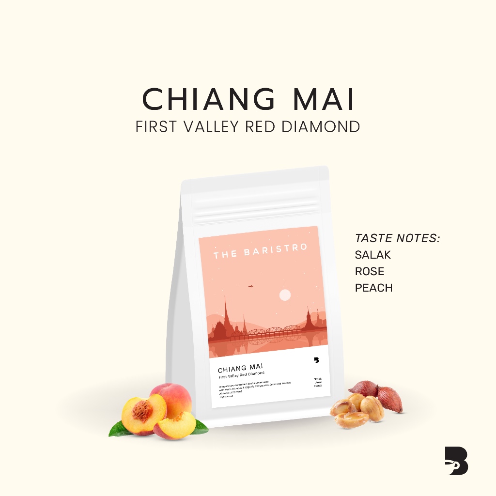 เมล็ดกาแฟ คั่วอ่อน - Chiang Mai First Valley Red Diamond