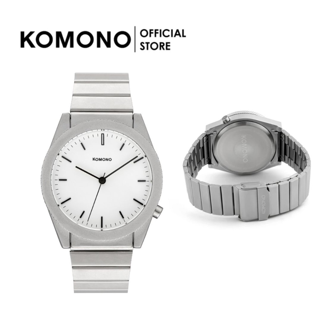 KOMONO Watch Ray Solid Silver นาฬิกาผู้ชาย สายโลหะ ทางการ เรียบหรู ใส่ทำงาน ลุคมินิมอล ใส่ง่าย
