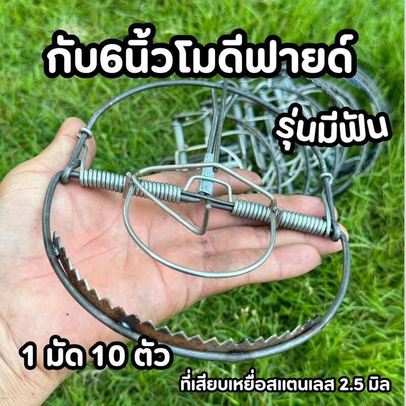 กับดักวงเดือน 1 มัด 10 อัน กับกับดักหนู แบบโมแล้วพร้อมใช้ ที่เสียบเหยื่อสแตนเลส