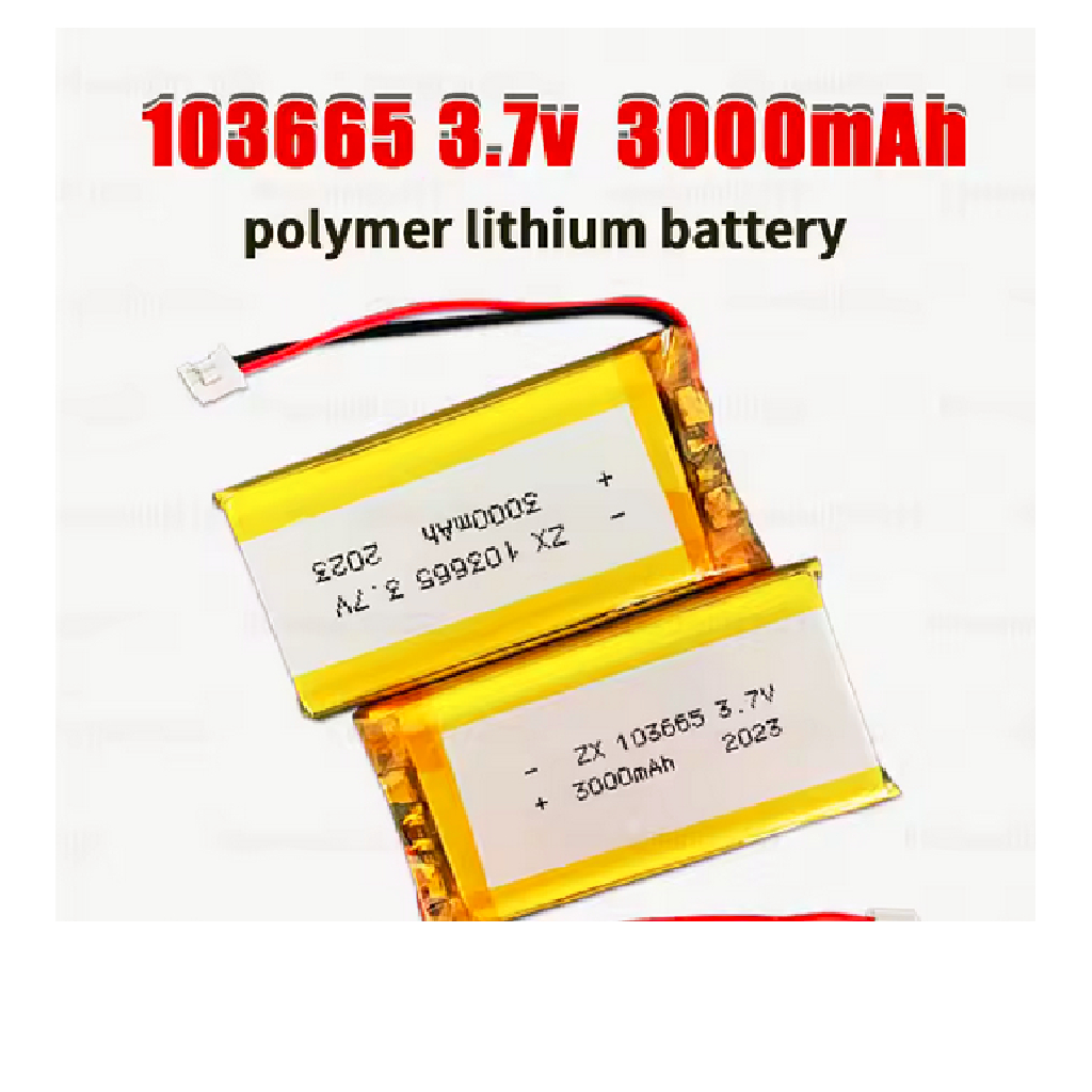 แบตเตอรี่เซลล์สำหรับMp3 MP4 กล้องติดรถยนต์ 3.7v 3000mah 103665 Li-Po lion