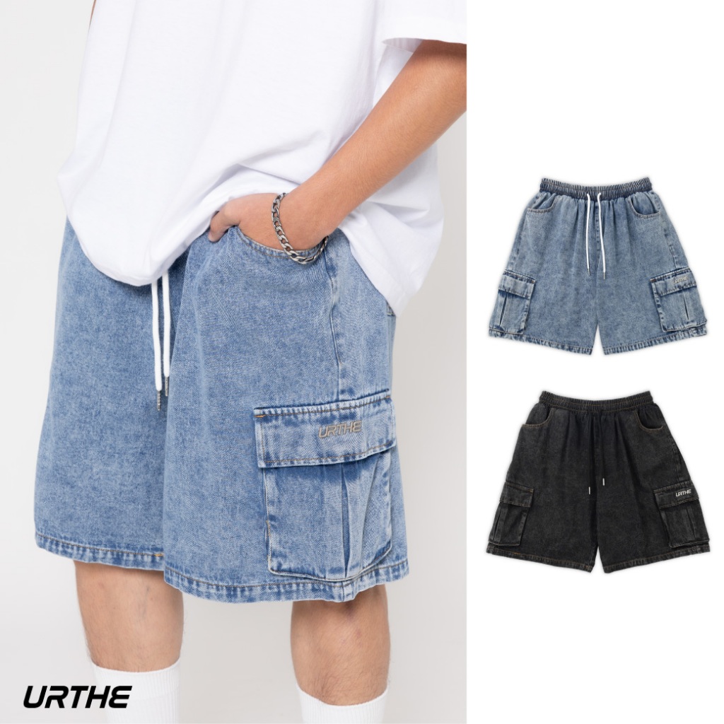 URTHE - กางเกงขาสั้น คาร์โก้ รุ่น SUPER CARGO DN SHORTS