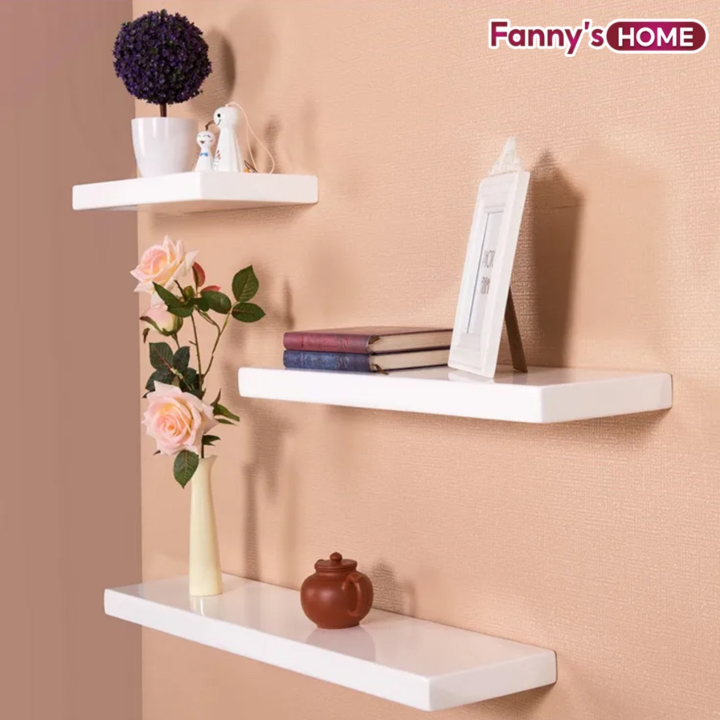 【1 ชุด 4ชิ้น】ชั้นวางไม้ ชั้นวางติดผนัง ไม้แขวนผนัง สำหรับวางไวไฟ พระ ติดผนัง router wifi แบบหนา หิ้งพระ พร้อมส่ง