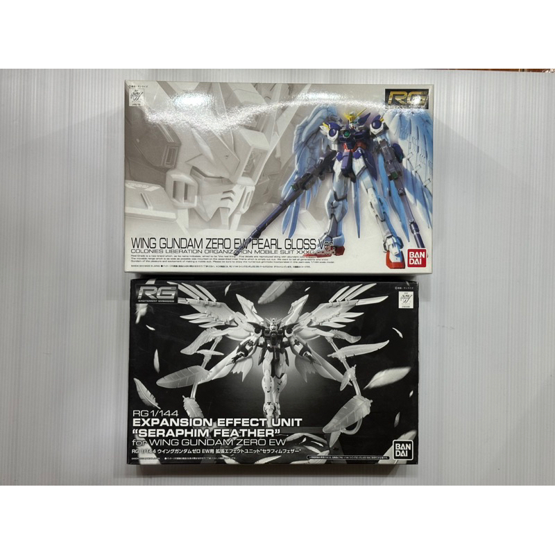 RG 1/144 Wing Gundam Zero EW pearl gross Gunpla EXPO limited + RG 1/144 WING GUNDAM ZERO CUSTOM EW F