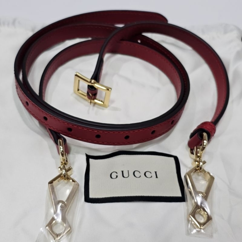 สายกระเป๋า Gucci ✧.* พร้อมส่ง ✔ ของแท้ 100% ✧.*  สายกระเป๋า Gucci สีแดง