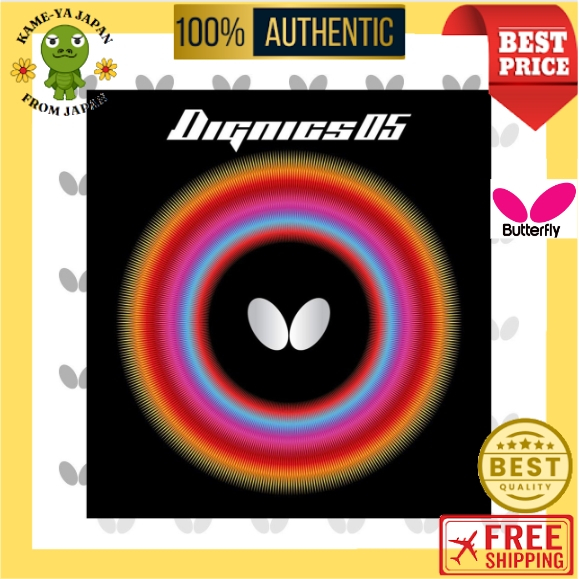 【Direct delivery from Japan】Butterfly Table Tennis Rubber Dignics 05 High Tension Back Soft 06040 Bl