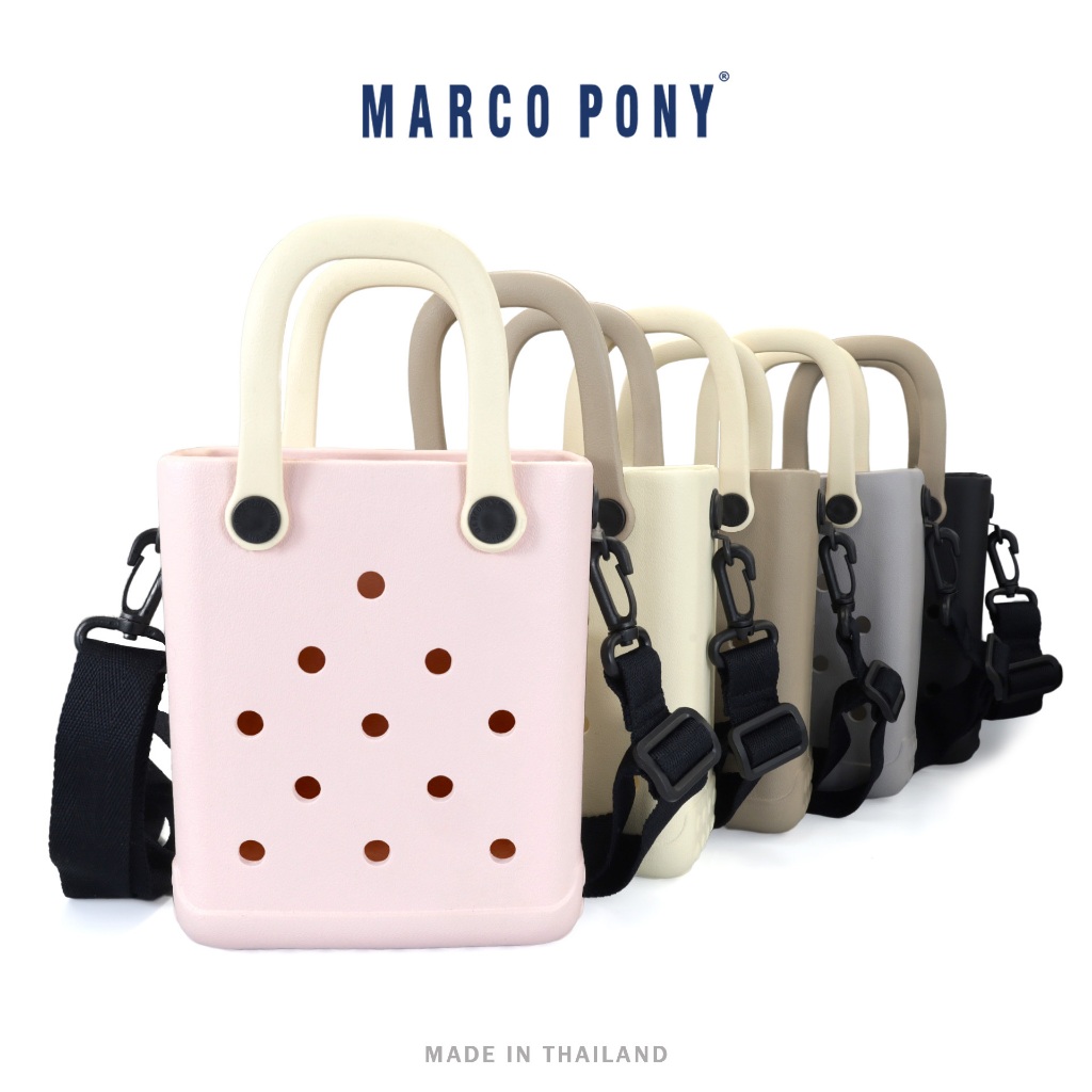 Marco Pony ผู้หญิงกระเป๋าถือ กระเป๋าชายหาด ฤดูร้อนกระเป๋า แบบกันน้ำ ทนทาน นุ่มนวลเหมือนเมฆ เหมาะสำหรับการช้อปปิ้ง BP1007