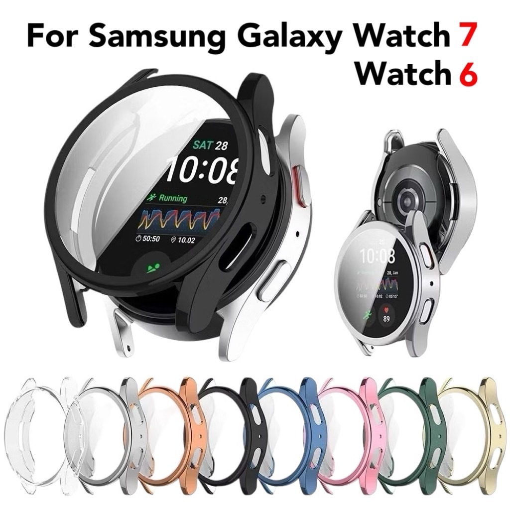 เคส Samsung galaxy watch 7 / galaxy watch 6 TPU  นิ่มครอบเต็มหน้าปัดสวยงามมีหลายสี