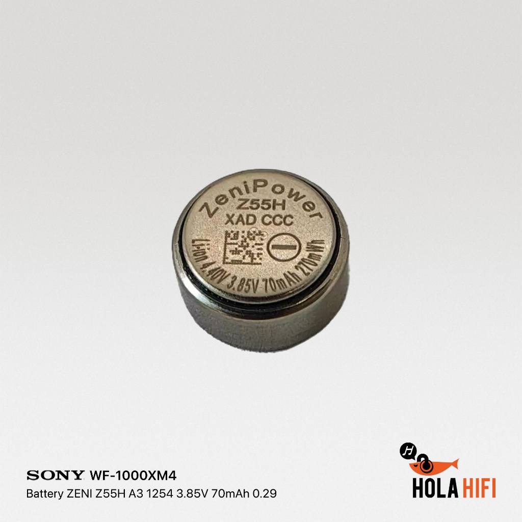 Battery ZENI Z55H A3 1254 3.85V 70mAh 0.29 Wh for Sony WF-1000XM4 รับประกัน 90 วัน