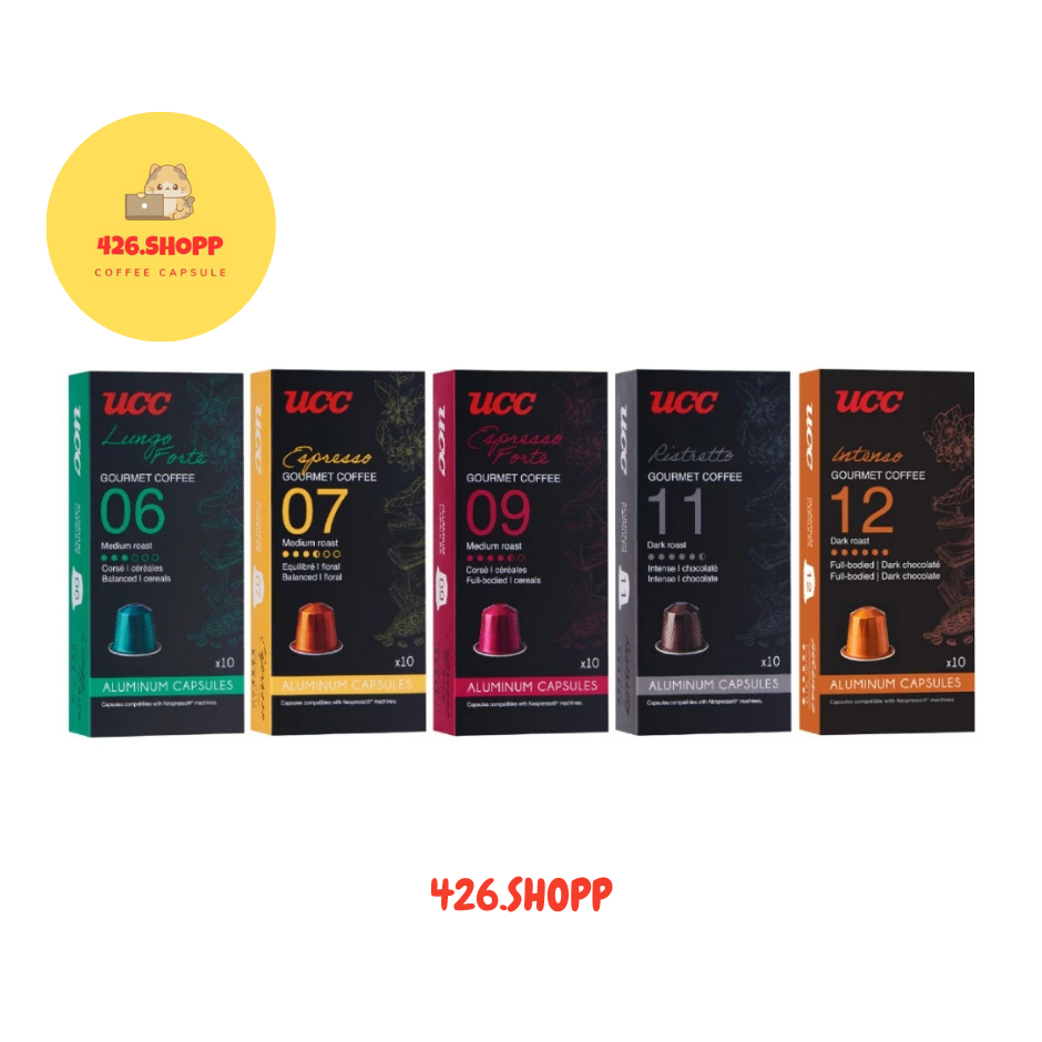 [เลือกรส] UCC Gourmet Coffee Capsule ยูซีซี แคปซูล กูร์เมต์คอฟฟี 10 แคปซูล 50 กรัม for Nespresso Mac