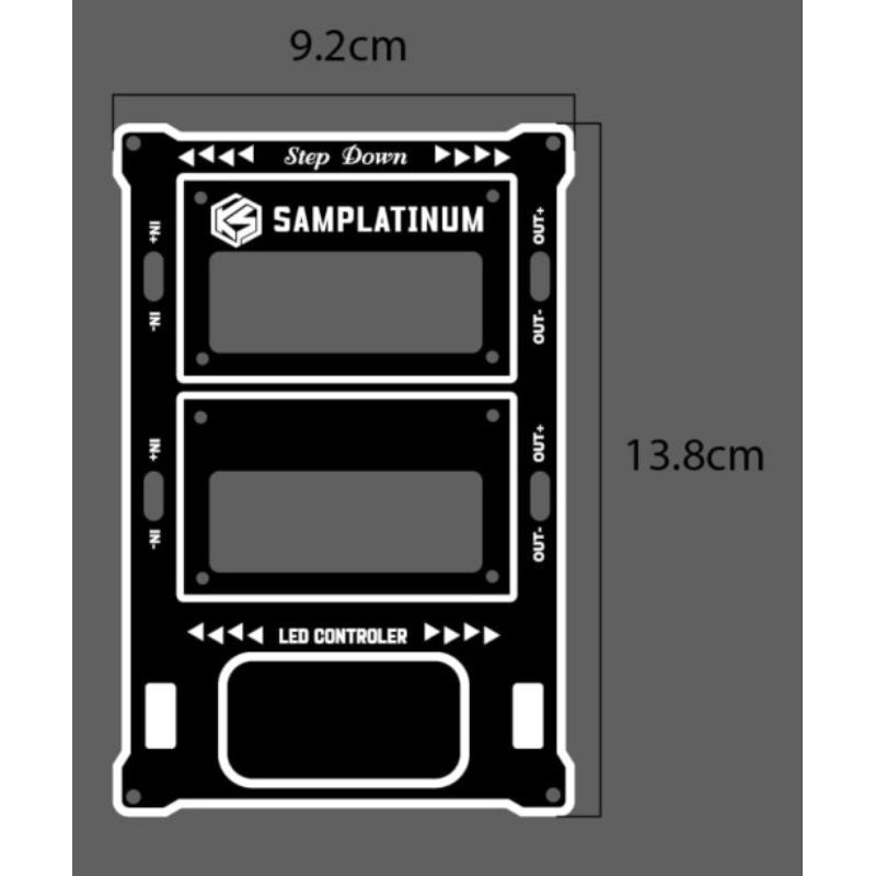 ฐานรอง step downLM2596 + LED controler  สำหรับตกแต่งภายในตู้แบบสวยงาม