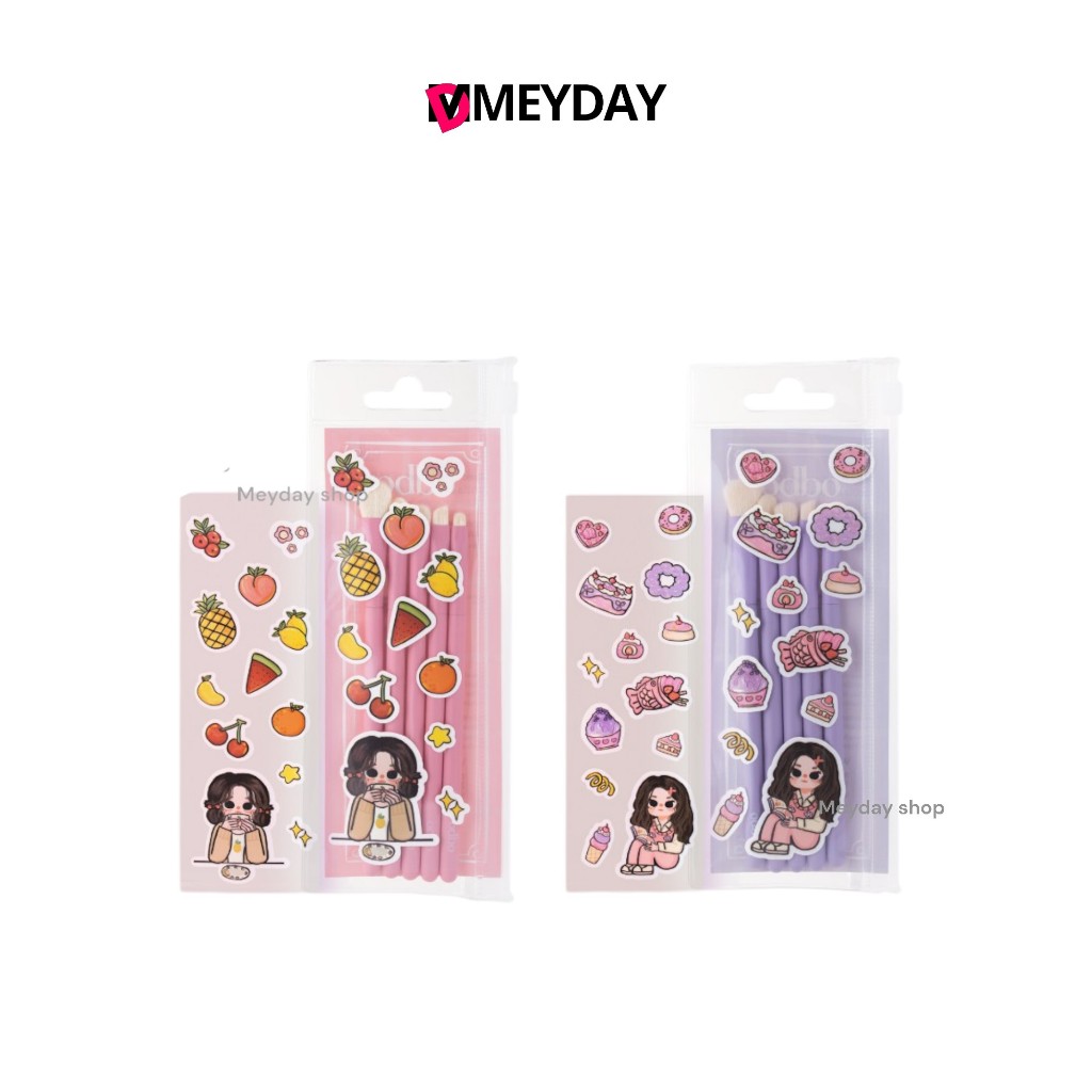 (OD8061) odbo  special brush set eyes ver โอดีบีโอ มี 2 สี ชมพู ม่วง