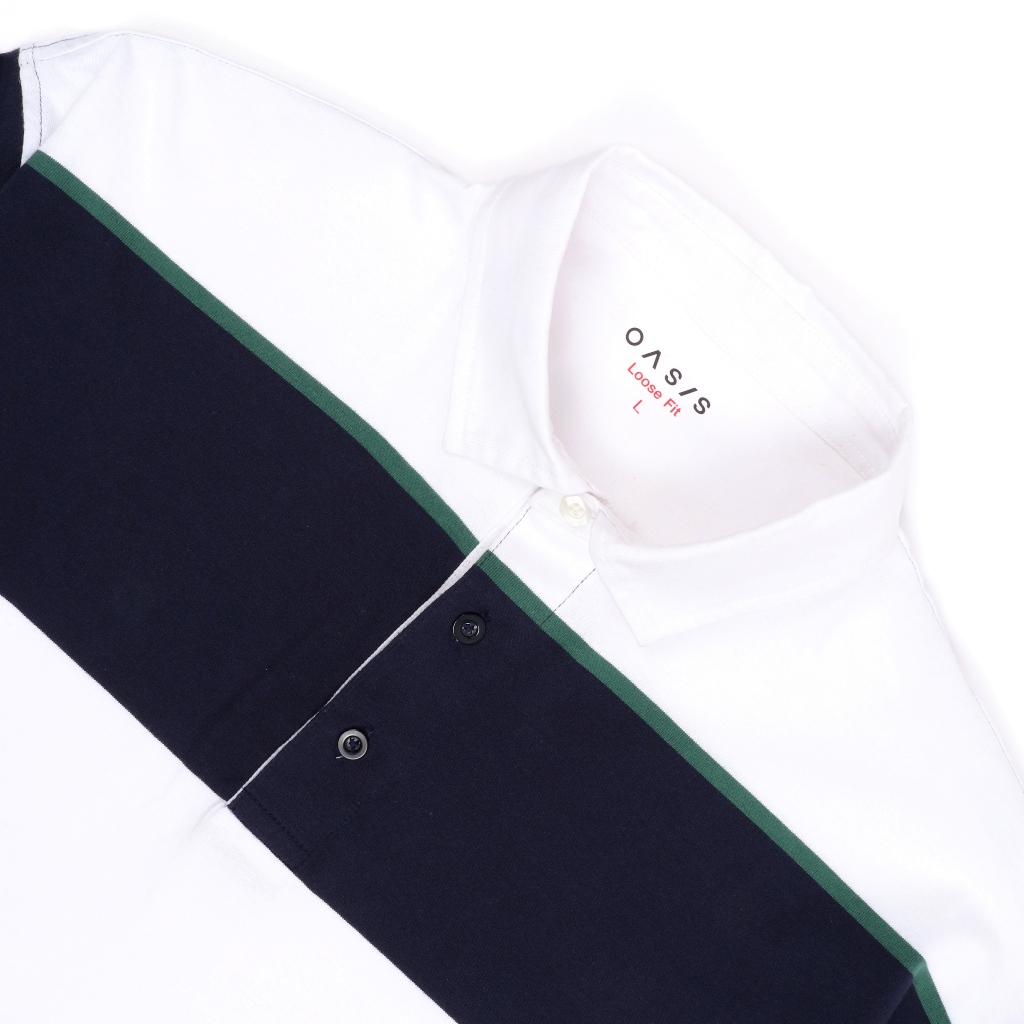 OASIS เสื้อโปโลผู้ชาย รุ่น MPYL-1928-L โปโล แขนยาว เนื้อผ้าคอตตอน สีเขียว สีขาว ราคา ถูกที่สุด ดีลบีเคเค แกลเลอรีภาพที่ 9