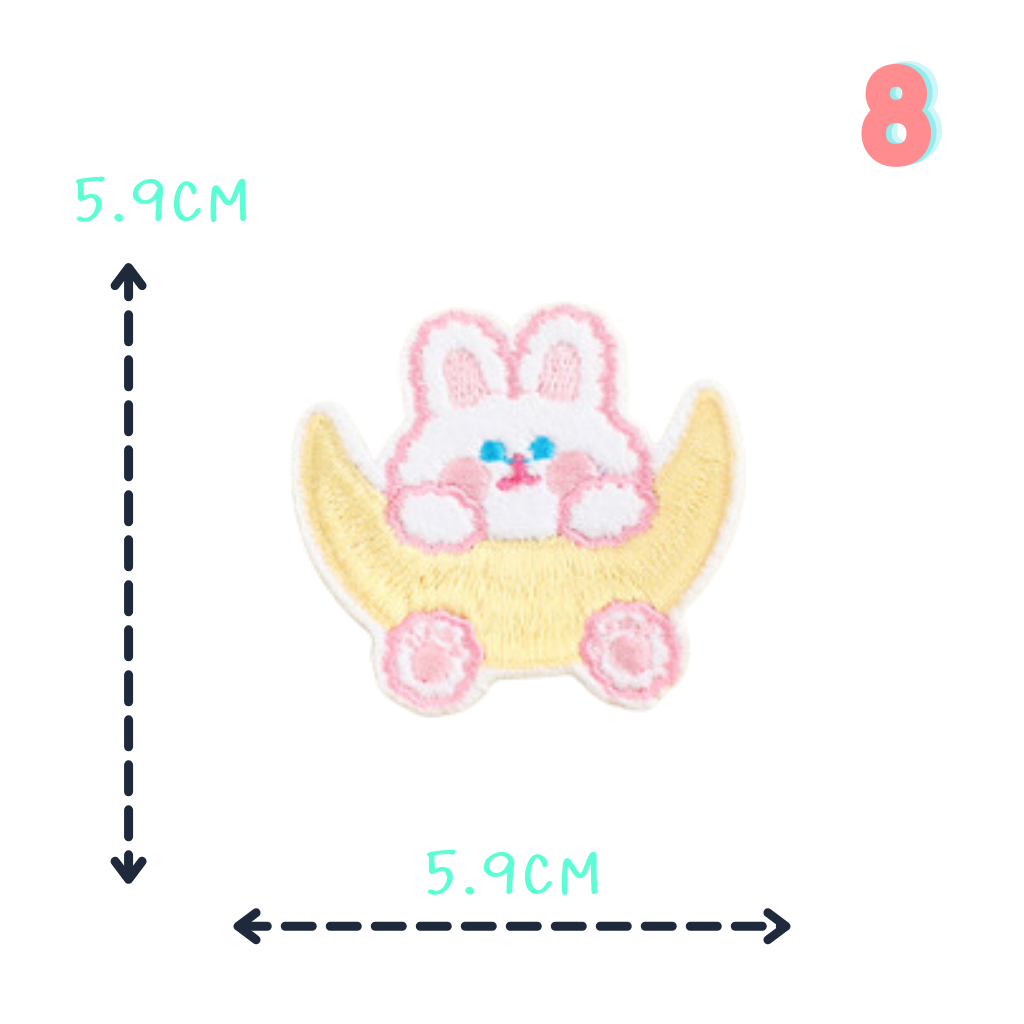 ตัวรีดติดเสื้อขนนิ่ม ชุดที่ A8  ลายน้องกระต่าย ช้าง แกะ ดูคุณหนูมากๆ ด้านหลังมีกาวรีดติดผ้าได้เลย - รูปที่ 7