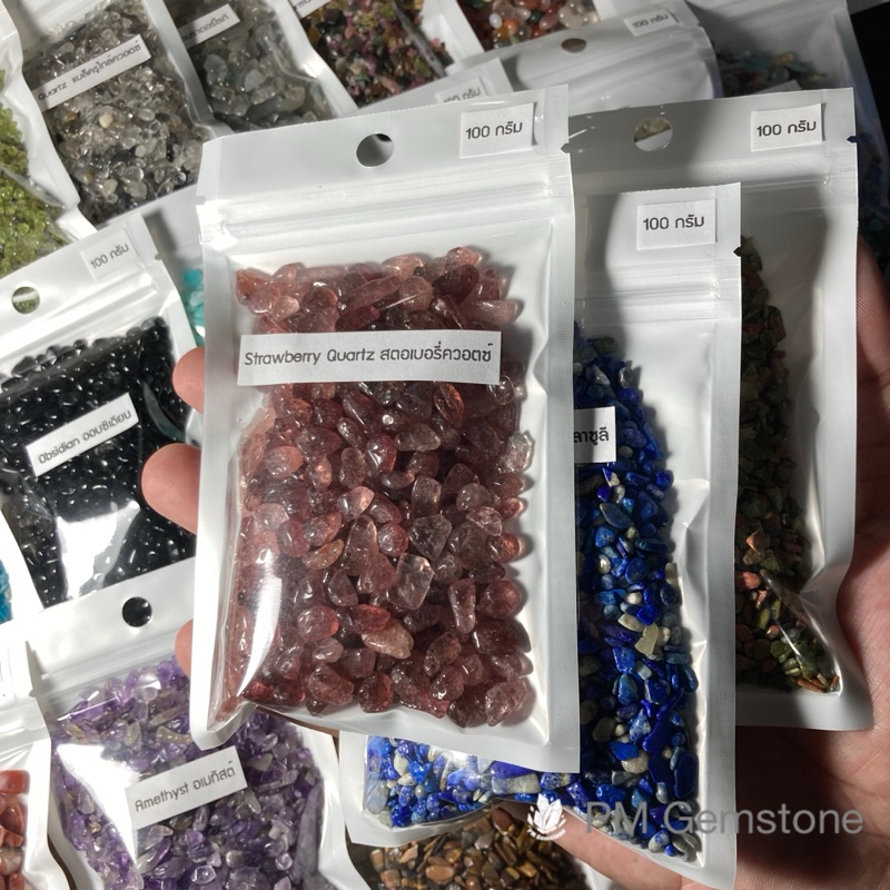 TB01 หินมงคล ขนาดเล็ก สำหรับใส่ขวดแก้ว งานประดิษฐ์ DIY หินเกล็ด 50-100 กรัม หินสี ธรรมชาติ หินแร่ หินควอตซ์ หินนำโชค TB - รูปที่ 3